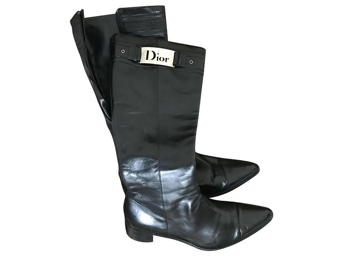 Dior boots Black Leather  ref.249996