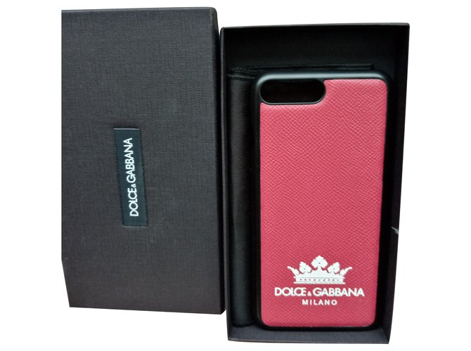 Dolce & Gabbana borse, portafogli, casi Rosso Pelle  ref.250011