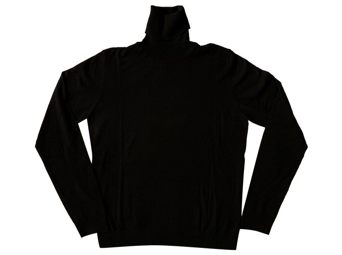Moncler Jersey de lana negra con cuello de tortuga Negro  ref.250023