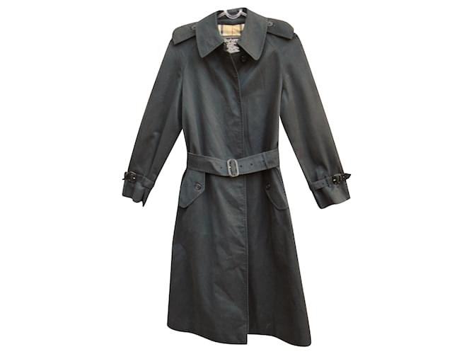 Burberry woman raincoat vintage t 38 Black Cotton Polyester  ref.250048