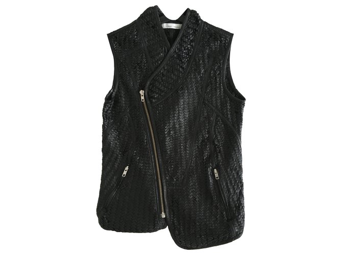 Les Petites Biker jackets Black Leather  ref.250053