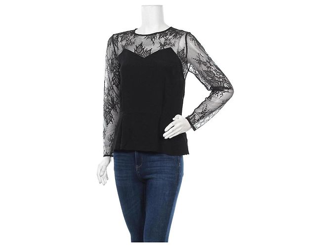Samsoe & Samsoe Black Lace Blouse Viscose S