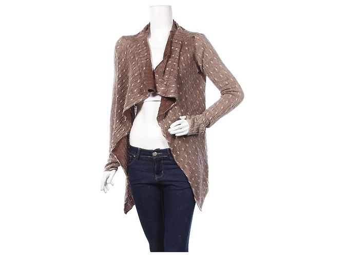 Autre Marque FFC Strickjacke aus Kaschmir und Wolle in Braun