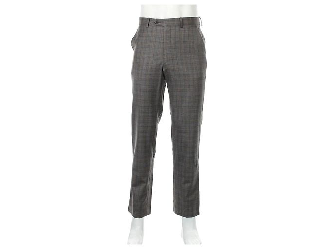 Calça de lã com padrão tartan Carolina Herrera Multicor
