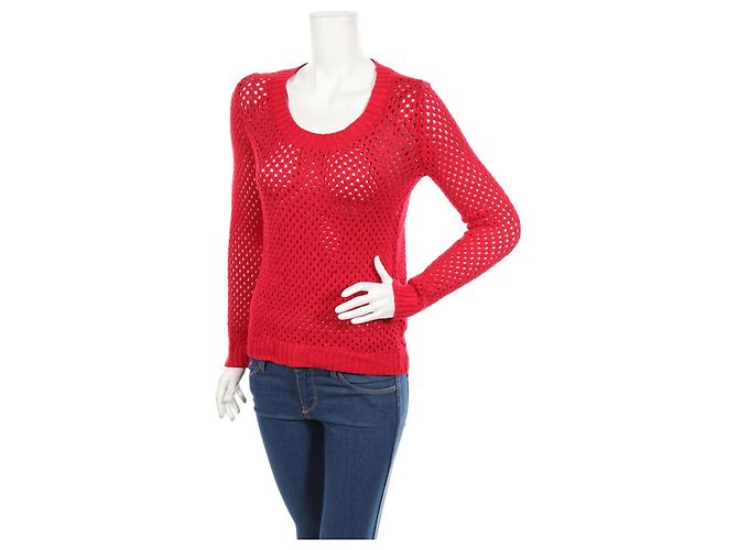 Adolfo Dominguez Pullover in Rot Viskose XS 