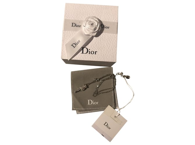 Dior Colares Prata Metal  ref.250084