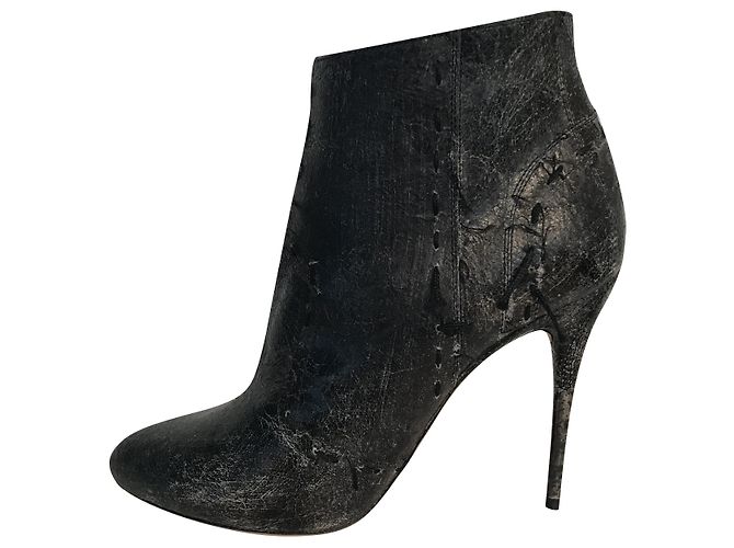 Botines Maison Martin Margiela de piel gris oscuro Gris antracita