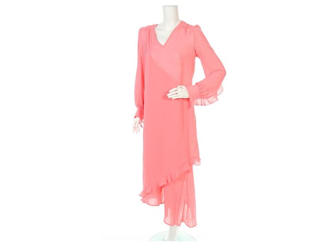 Baum und Pferdgarten Rosa Kleid aus Polyester Pink