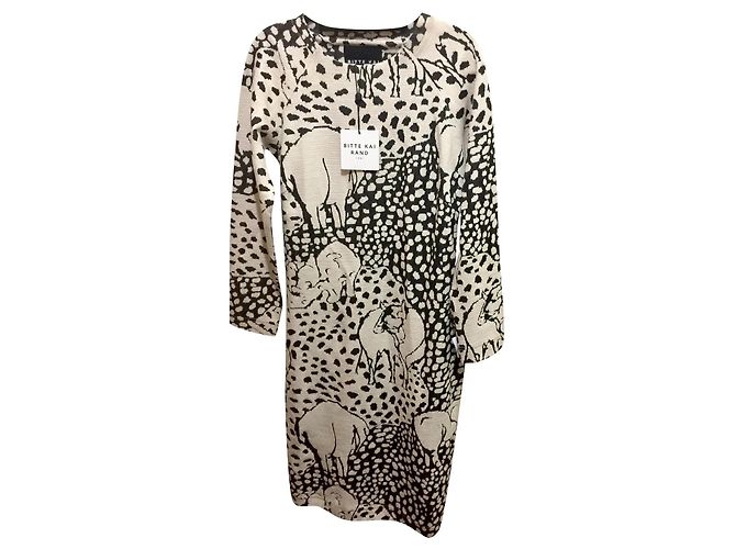 Bitte Kai Rand Dress with structural pattern Black White