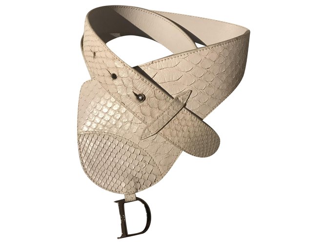 Dior Belts Cream Leather  ref.250281