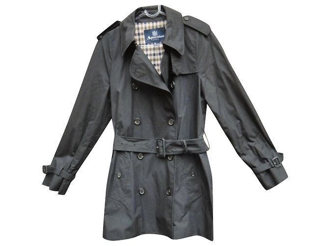 Gabardina aquascutum de mujer 42 Negro