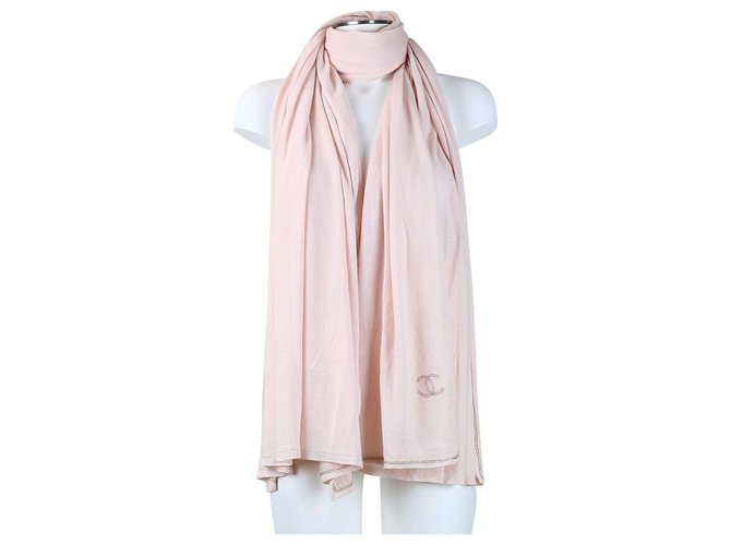 Chanel scarf Pink Silk  ref.250958