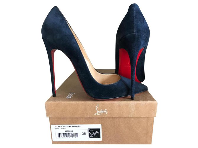 Christian Louboutin So Kate Navy blue Suede  ref.250981