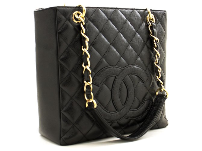 chanel pst black caviar