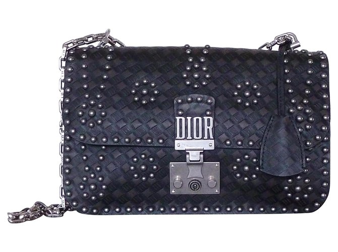 bolsa DIOR Dioraddict de edición limitada Negro Cuero  ref.251059
