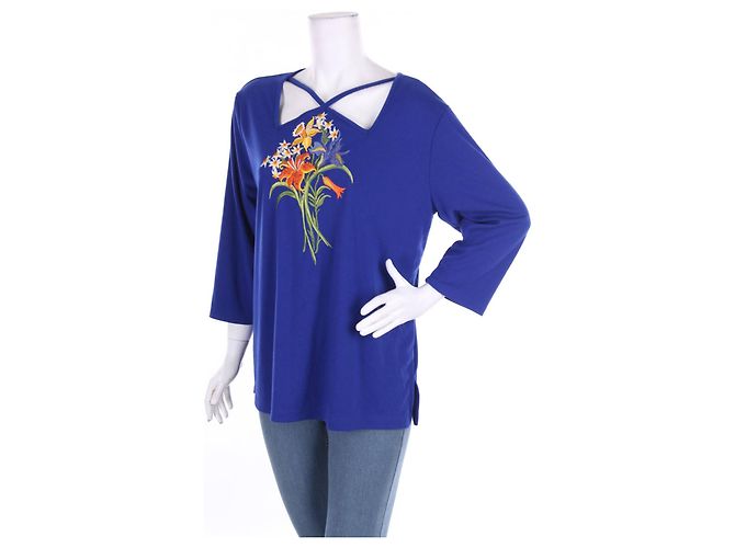 Camicetta Bob Mackie Blu Multicolore
