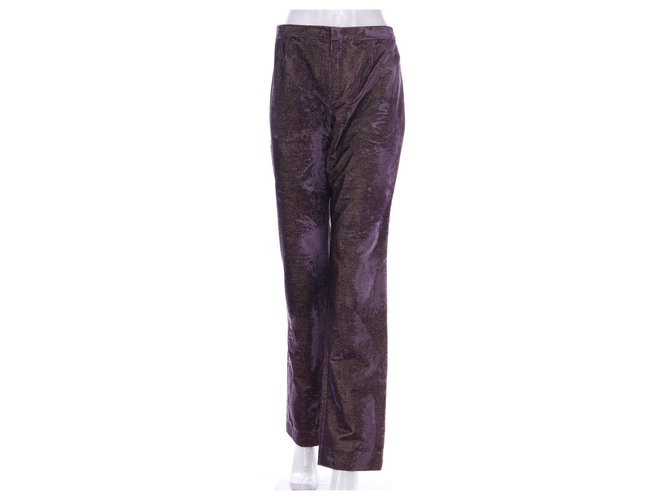 Herve Leger Un pantalon, leggings Viscose Elasthane Polyamide Multicolore Violet  ref.251083