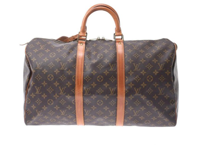 Louis Vuitton Keepall 50 Brown Cloth  ref.251163