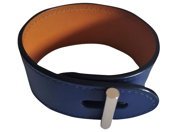 Hermès Pulsera de cuero Hermes Azul