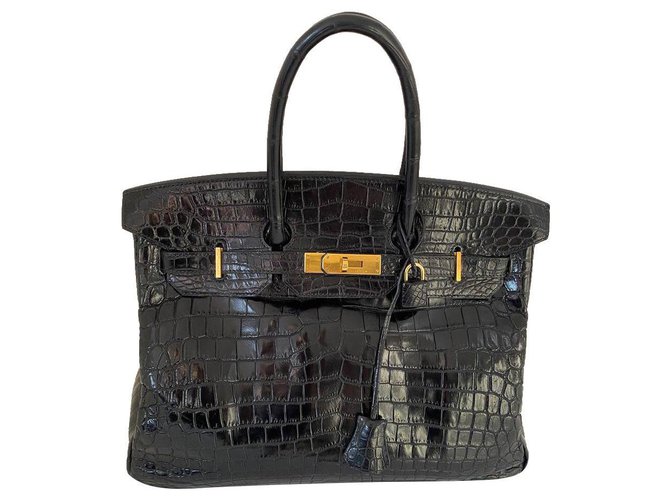 Birkin Hermès Hermes Black Exotic leather  ref.251321