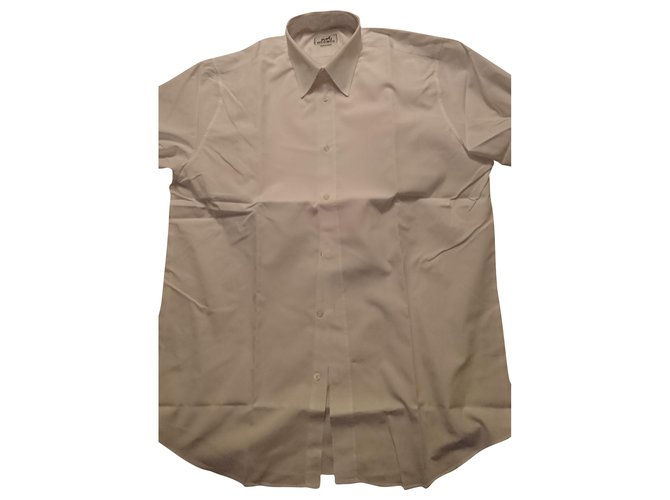 Hermès chemise homme Coton Blanc  ref.251355