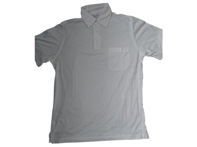 Polo Brioni in cotone bianca Bianco