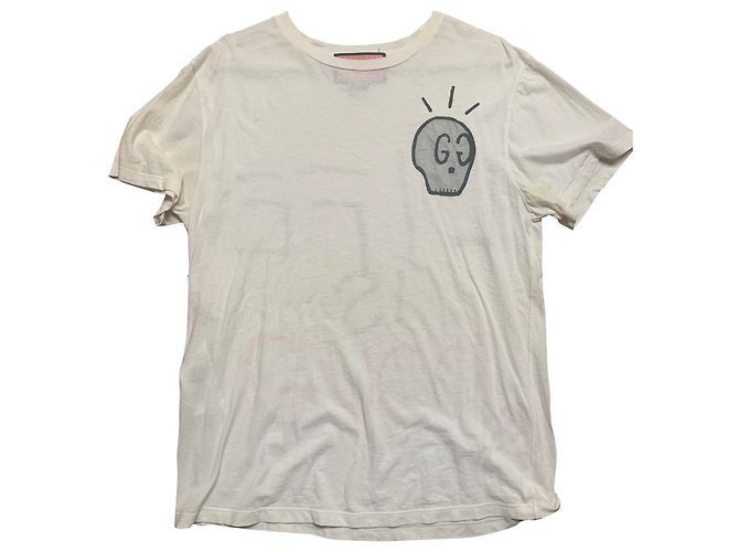 Camiseta Gucci Life is Gucci blanca de algodón oversize M Blanco