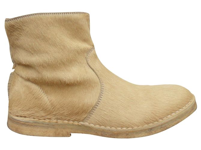 Botas Apc Bege em Couro Estilo Pônei 39