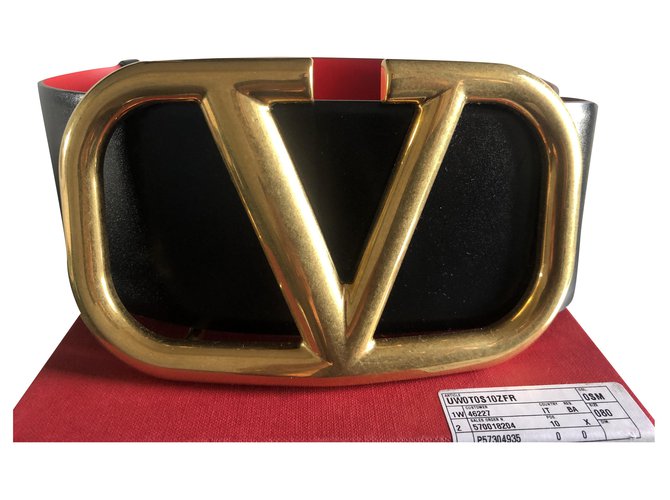 Valentino Garavani Belts Black Leather  ref.251467