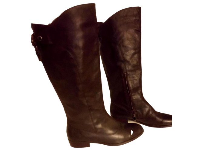 Maud Frizon CLASSIC BOOTS Dark brown Leather  ref.251555