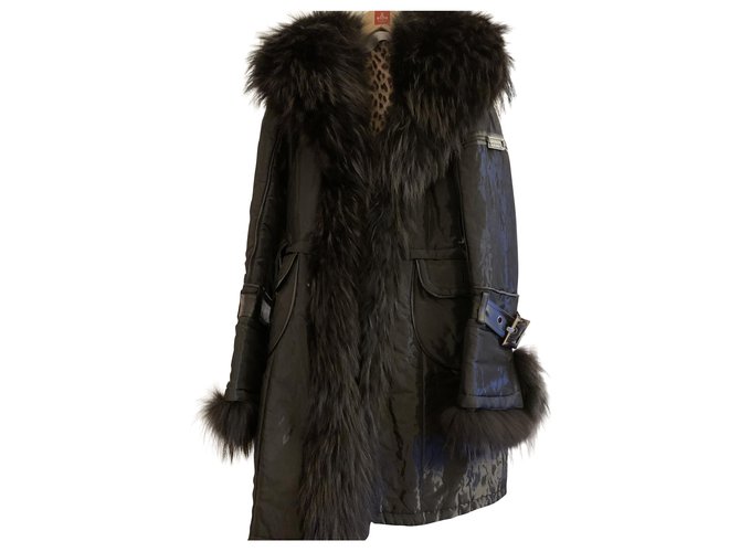 Giorgio & Mario Coats, Outerwear Black Fur  ref.251572