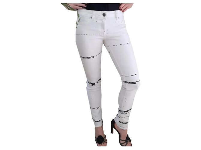 Autre Marque Vaqueros DL 1960 Estampado Negro Blanco Algodón
