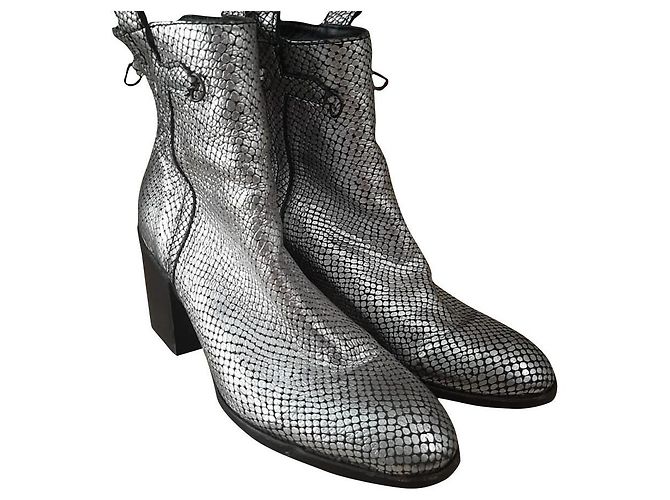 Autre Marque Stivaletti Purified in pelle argento 38