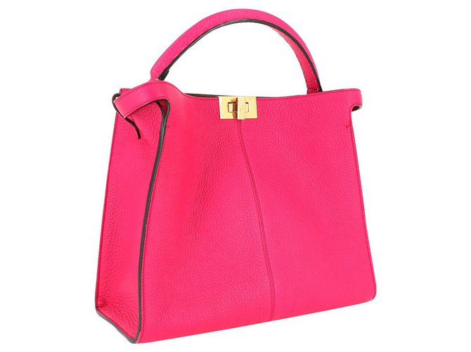 Fendi handbag Pink Leather  ref.251606