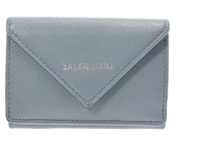 Balenciaga Wallet Blu Pelle  ref.251654