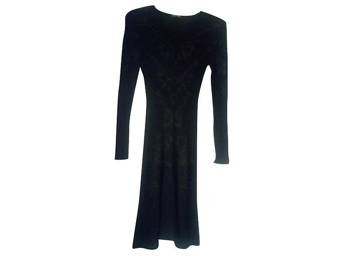 Roberto Cavalli Wollkleid Schwarz