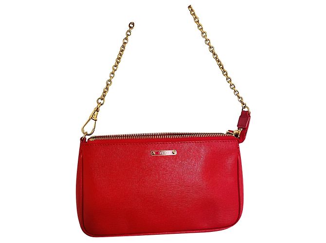 Baguette Lápis Fendi vitello elite Vermelho