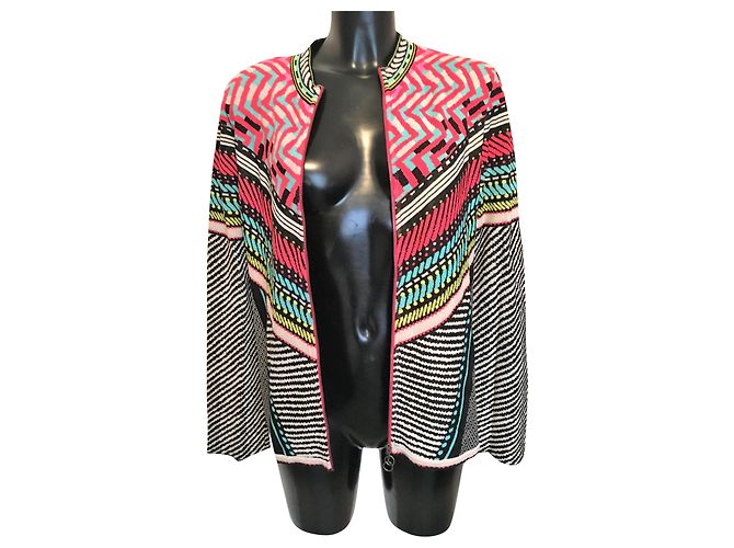 Autre Marque Aldo Martins Strickjacke Mehrfarbig Baumwolle Bambus Mehrfarben