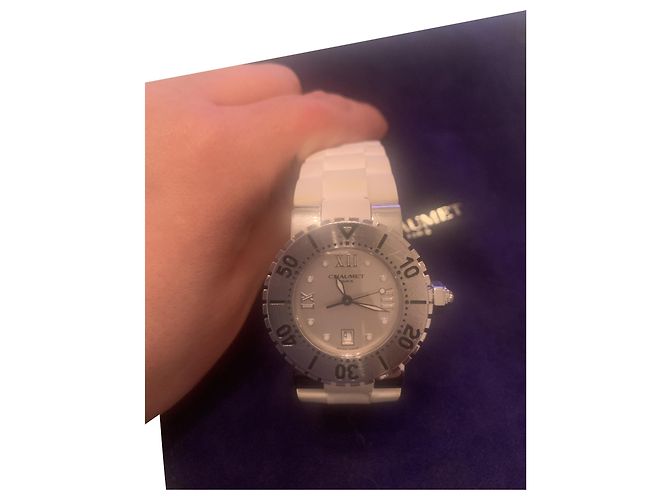 Reloj Chaumet Class One de acero y caucho blanco