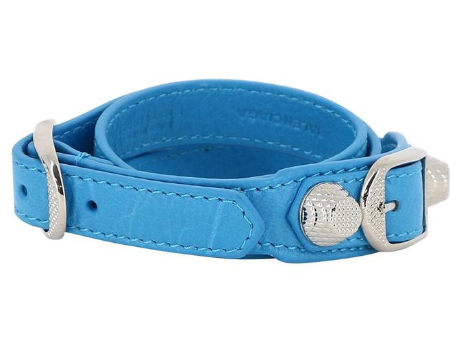 Balenciaga bracelet Blue Leather  ref.251909