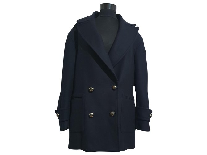 Marina Yachting Coats, Outerwear Navy blue Wool Polyamide  ref.251926