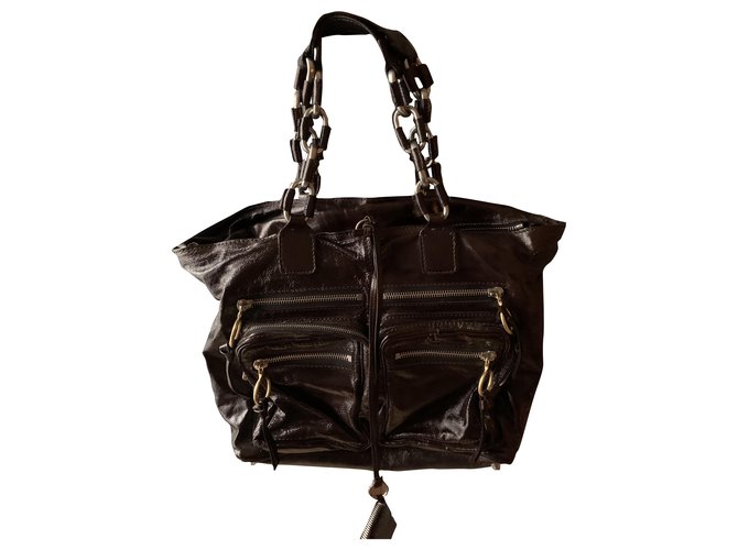 Chloé Betty Dark brown Patent leather  ref.251931
