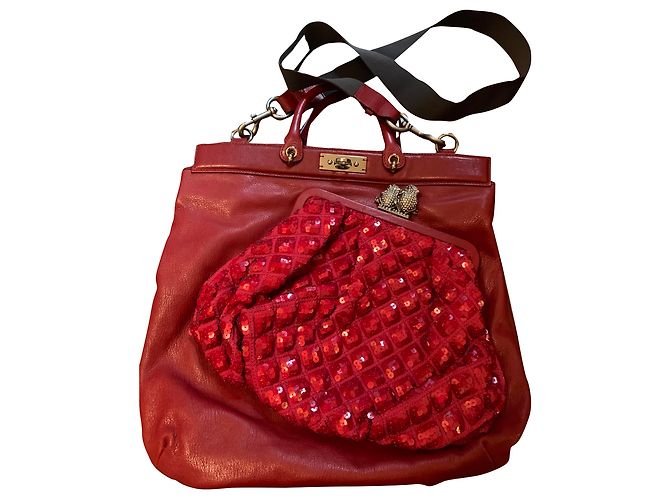 Borsa Marc Jacobs in pelle rossa e paillettes Rosso