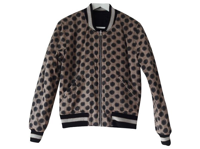 Isabel Marant Cazadora Bomber Teddy Reversible Caramelo Algodón
