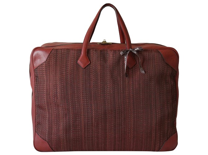 Hermès Bags Briefcases Red Leather  ref.252296