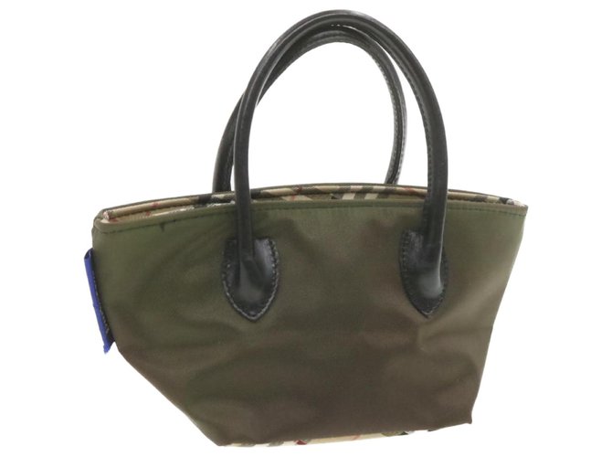 Burberry handbag Khaki Tweed  ref.252360
