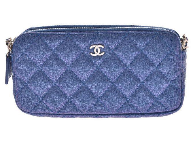 Chanel ombro Azul  ref.252408