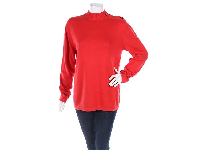 Majestic Filatures Kaschmir Pullover Rot L