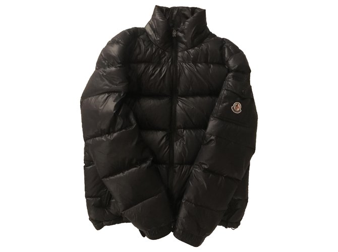 Moncler down jacket Dark brown Synthetic  ref.252620