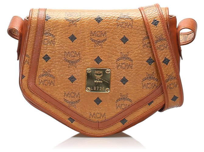MCM Brown Visetos Leather Crossbody Bag Pony-style calfskin ref.252702 -  Joli Closet